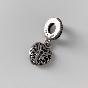 Authentic Pandora Lock Heart Dangle Charm